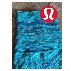 Lululemon Leggings -Turquoise striped